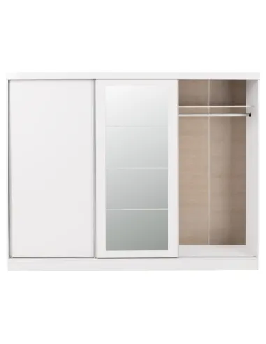 Nevada 3 Door Slider Wardrobe - White Gloss