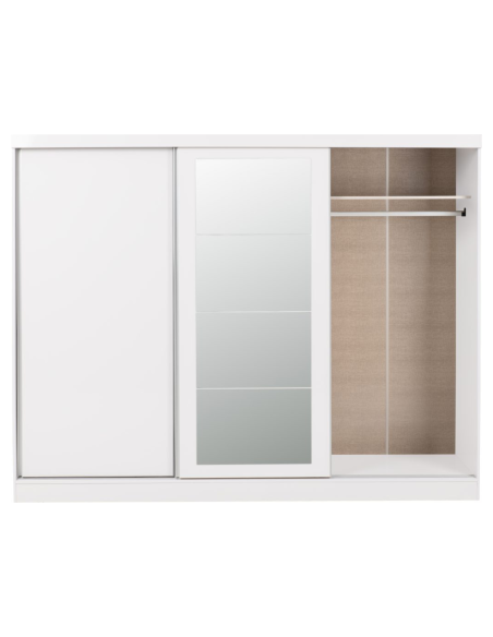 Nevada 3 Door Slider Wardrobe - White Gloss
