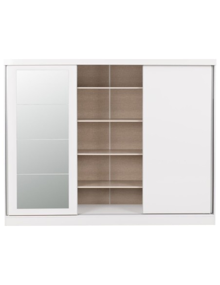 Nevada 3 Door Slider Wardrobe - White Gloss