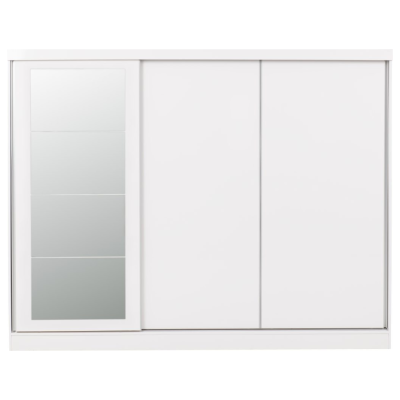 Nevada 3 Door Slider Wardrobe - White Gloss