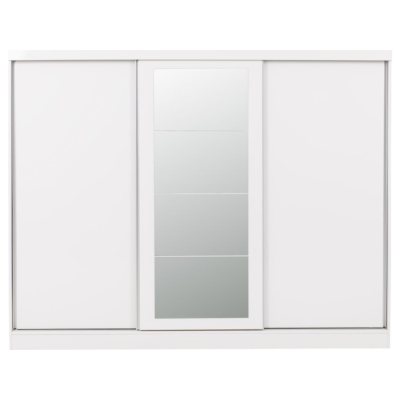 Nevada 3 Door Slider Wardrobe - White Gloss