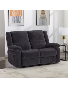 Ellington 2 Seater Recliner Sofa - Charcoal