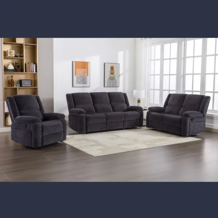Ellington 2 Seater Recliner Sofa - Charcoal