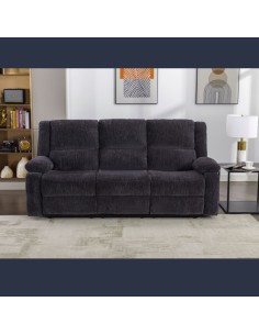 Ellington 3 Seater Recliner Sofa - Charcoal 2