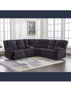 Ellington Corner Sofa with Console - Charcoal