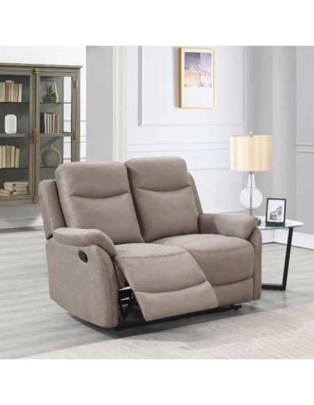 Reeves 2 Seater Manual Recliner Sofa - Sultry