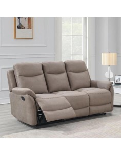 Reeves 3 Seater Manual Recliner Sofa - Sultry