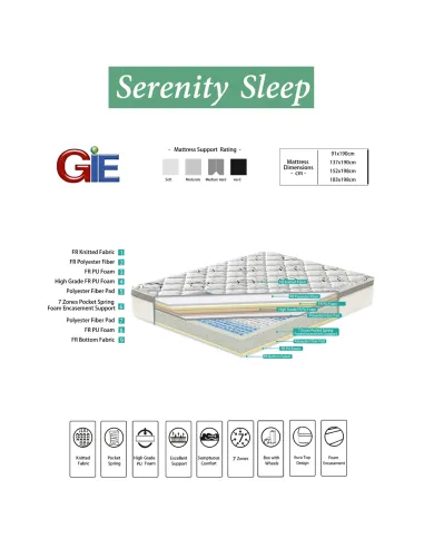 Serenity 5FT Paradise Mattress