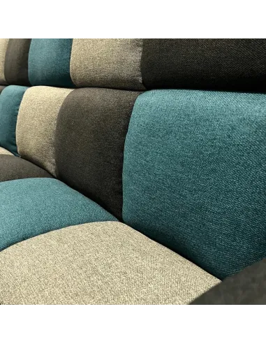 Milburn Sofa Bed Teal/Grey Patchwork