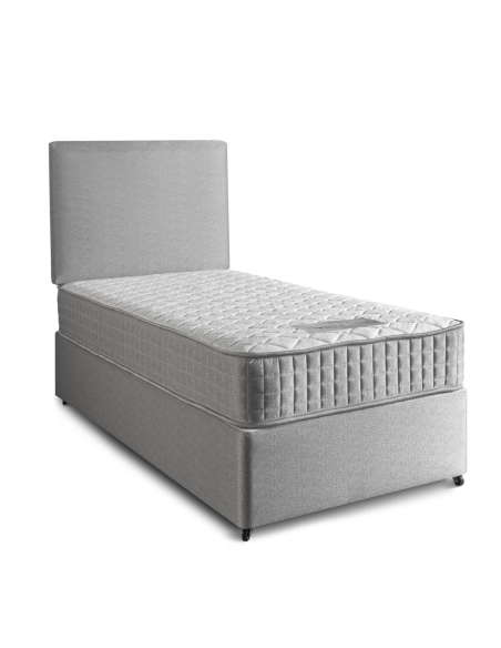 Florence 3ft Divan Bed Set - Grey (Bed & Mattress)
