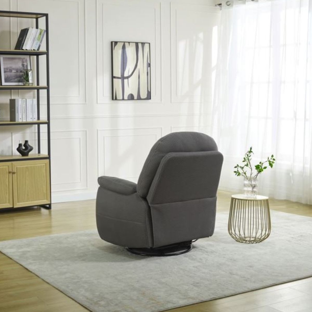 Reverie Reclining Chair with Phone Holder - Grey