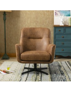 Modella Swivel Chair - Saddle Tan 2