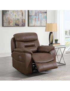 Frankie Power Recliner Armchair - Chestnut