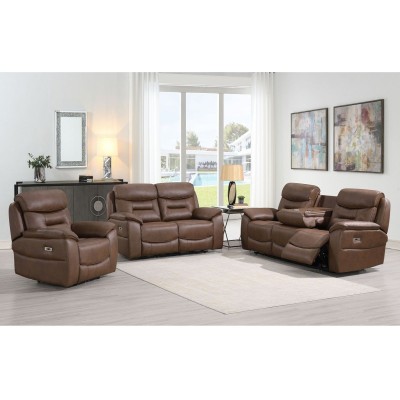 Frankie Power Recliner Armchair - Chestnut