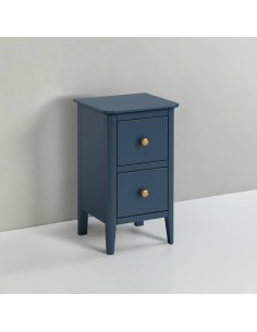 Olive Narrow Bedside Locker - Blue