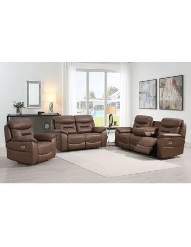 Frankie 2 Seater Power Recliner - Chestnut