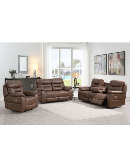 Frankie 2 Seater Power Recliner - Chestnut