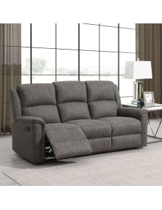 Campbell 3 Seater Recliner Sofa - Grey