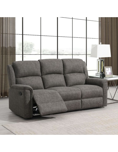 Campbell 3 Seater Recliner Sofa - Grey