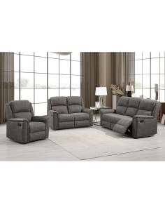 Campbell 3 Seater Recliner Sofa - Grey 2