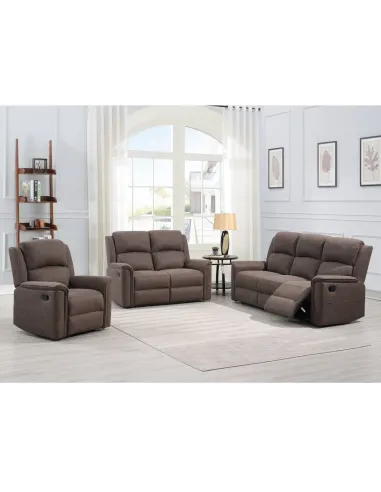 Campbell 3 Seater Recliner Sofa - Brown