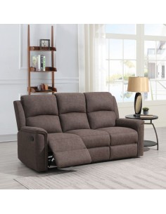 Campbell 3 Seater Recliner Sofa - Brown