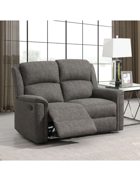Campbell 2 Seater Recliner Sofa - Grey
