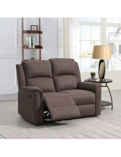 Campbell 2 Seater Recliner Sofa - Brown