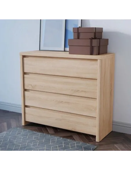 Lincoln 4 Drawer Chest - Sonoma Oak