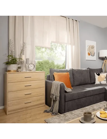 Devon 4 Drawer Chest - Sonoma Oak