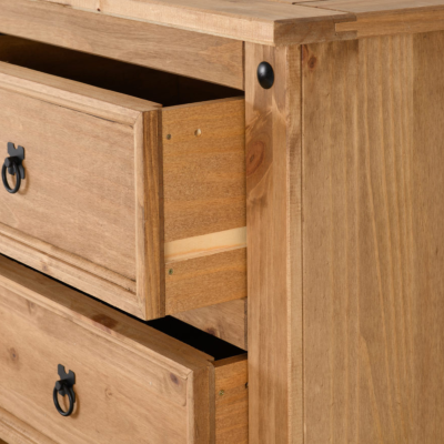 Corona 6 Drawer Chest - Distressed Waxed Pine