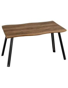 Quebec Wave Edge Dining Table - Medium Oak Effect 2
