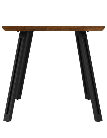 Quebec Wave Edge Dining Table - Medium Oak Effect