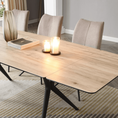 Kingston Extending Dining Table - Ceramic/Black