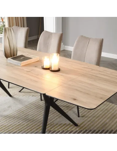 Kingston Extending Dining Table - Ceramic/Black