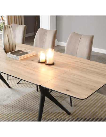 Kingston Extending Dining Table - Ceramic/Black