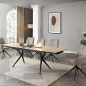 Kingston Extending Dining Table - Ceramic/Black