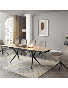 Kingston Extending Dining Table - Ceramic/Black