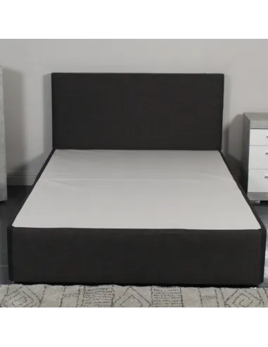 Designer 6FT Dream World Divan Base - Linen Charcoal