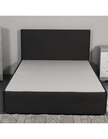 Designer 6FT Dream World Divan Base - Linen Charcoal