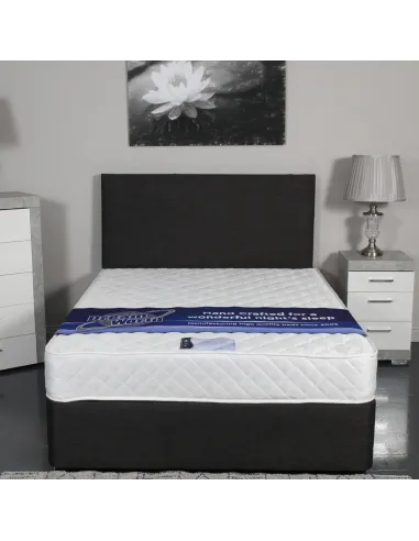 Designer 4FT6 Dream World Divan Base - Linen Charcoal