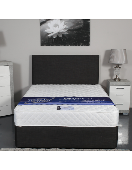 Designer 4FT6 Dream World Divan Base - Linen Charcoal