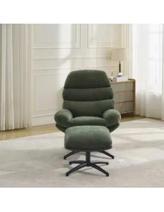 Howell Leisure Chair with Footstool - Winter Moss 2