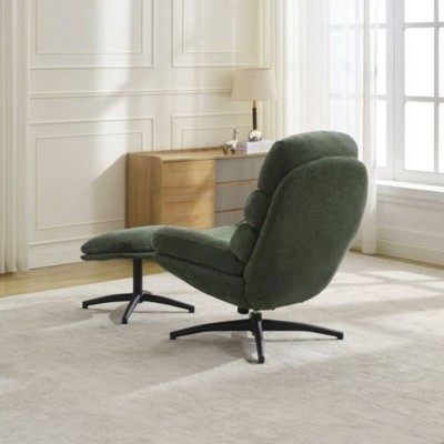 Howell Leisure Chair with Footstool - Winter Moss