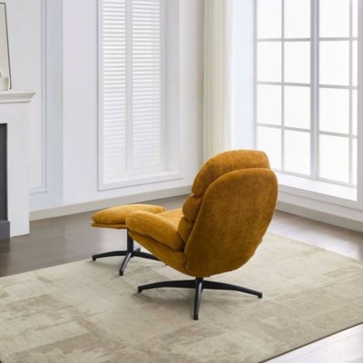 Howell Leisure Chair with Footstool - Gold