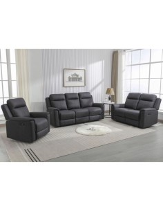 Raivis Power Recliner Armchair - Gunmetal 2