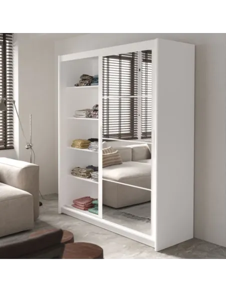 Berkshire 160cm Sliding Door Wardrobe - White