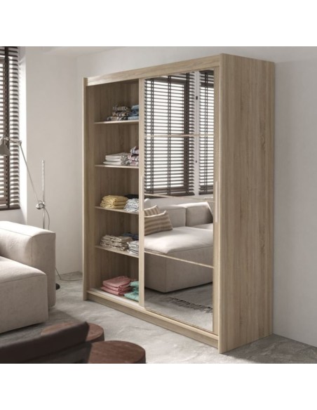 Berkshire 160 Sliding Door Wardrobe - Sonoma Oak