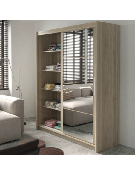 Berkshire 140 Sliding Door Wardrobe - Sonoma Oak