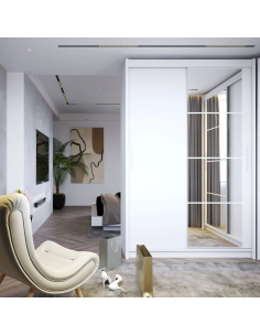 Berkshire 140 Sliding Door Wardrobe - White